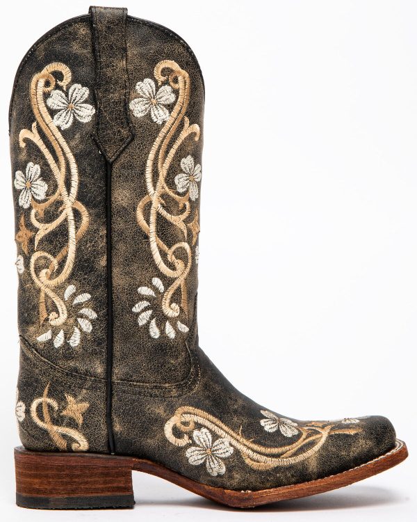 Circle G Women's Honey Cowhide Western Boots - Image 3