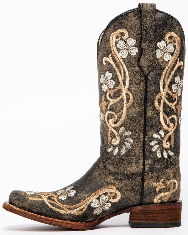 Circle G Women's Honey Cowhide Western Boots - Image 4