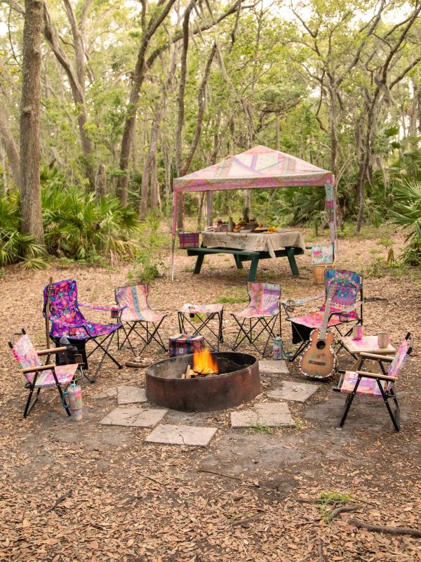 Live Happy Instant Canopy Tent - Folk Flower Patchwork - Image 2