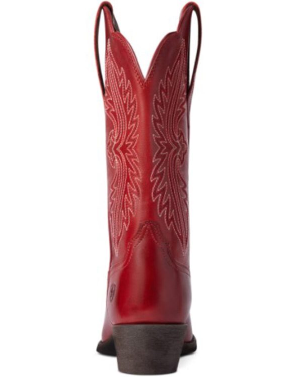 Ariat Women's Rosy Red Heritage R Toe Stretch Fit Full-Grain Western Boot - Image 6