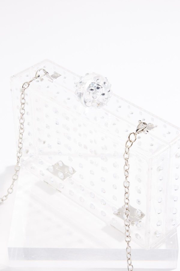 Acrylic Jeweled Box Handbag - Image 3