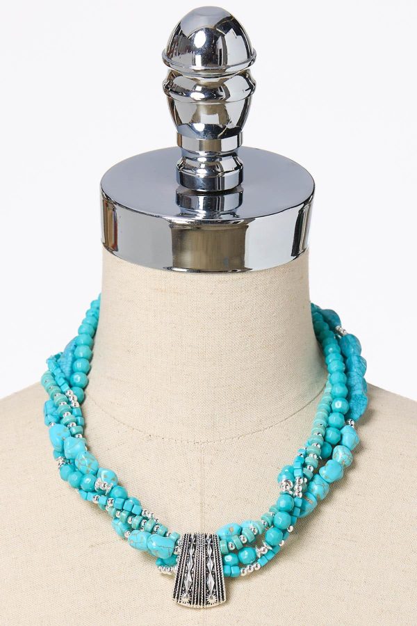 Semi- Precious Western Multi-Strand Necklace - Image 2