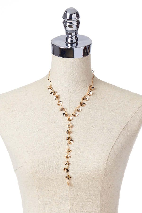 Gold Petal Necklace Set - Image 2