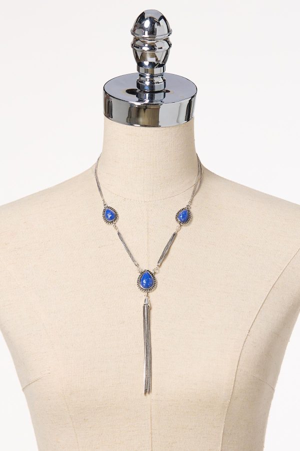 Blue Stone Western Necklace Set - Image 2