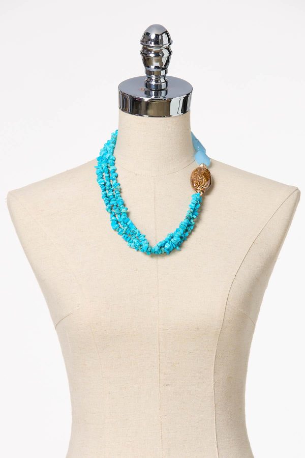 Blue Stone Western Short Necklace - Image 2