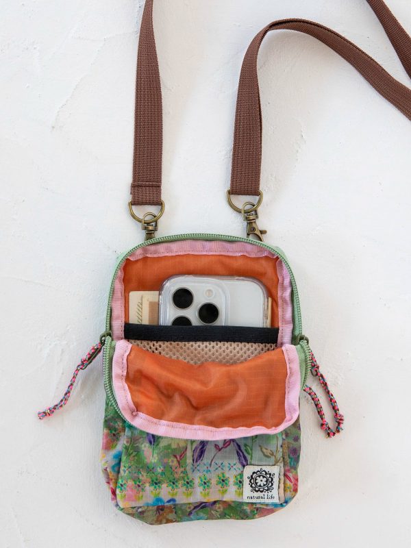 8-in-1 Pocket Crossbody - Taupe Watercolor Patchwork - Image 3