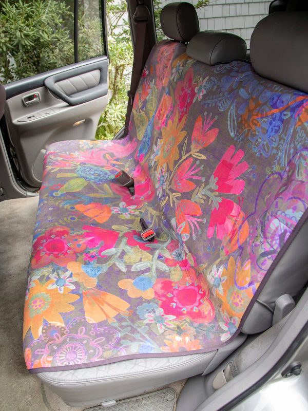 Back Car Seat Cover - Vintage Floral