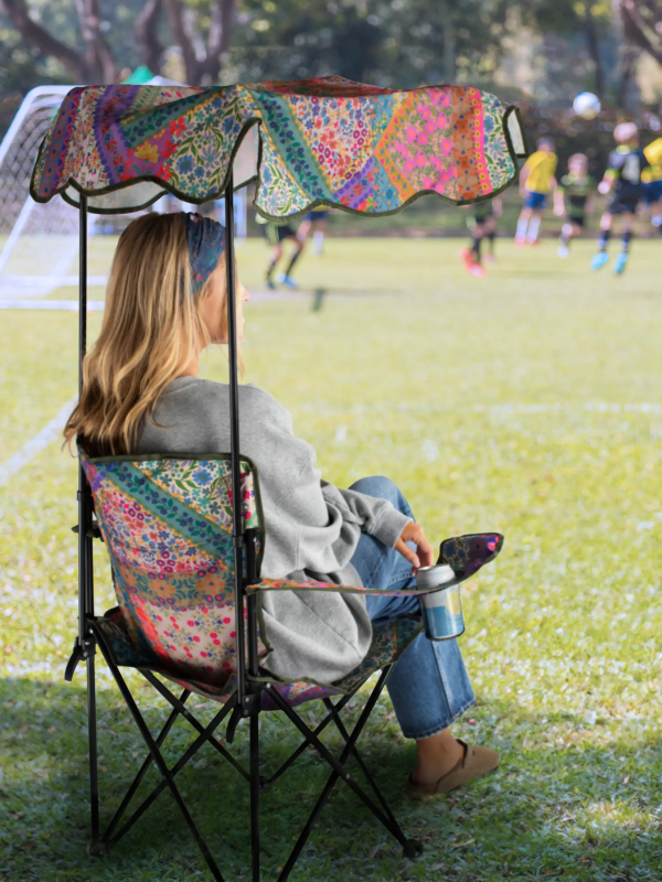 Canopy Camp Chair - Folk Flower Patchwork