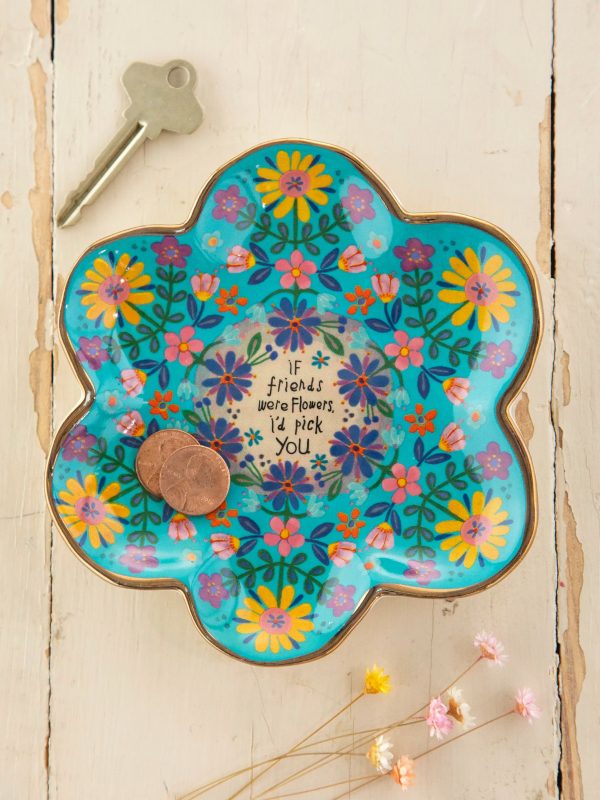 Artsy Ceramic Trinket Dish - If Friends Were Flowers - Image 3