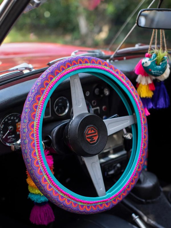 Steering Wheel Cover, 15" - Rainbow