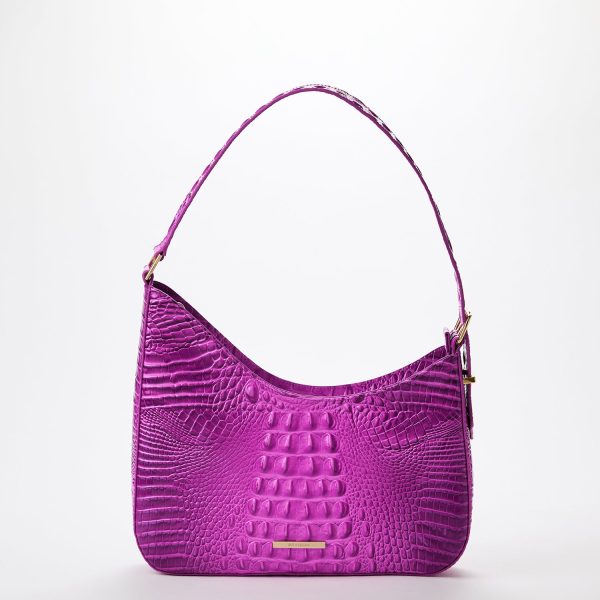 Abbott Leather Shoulder Bag | Deep Fuschia