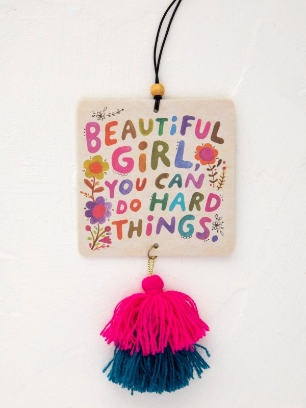 Car Air Freshener - Beautiful Girl You Can Do Hard Things - Image 2