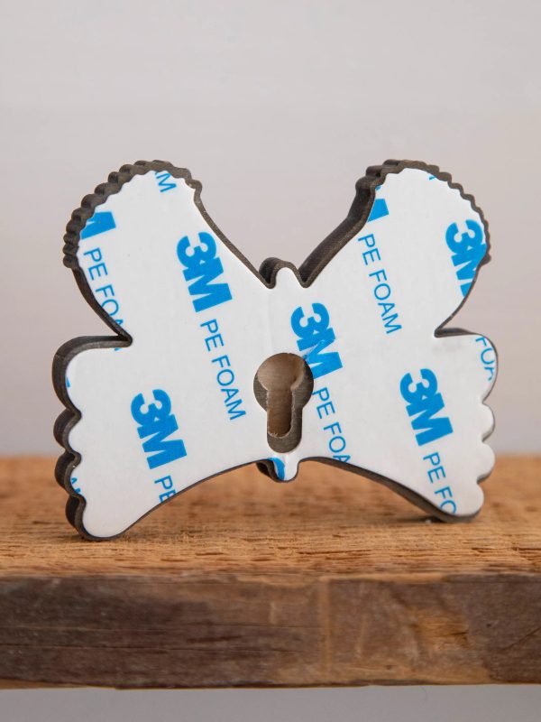 Adhesive Wooden Wall Hooks, Set of 2 - Heart - Image 3